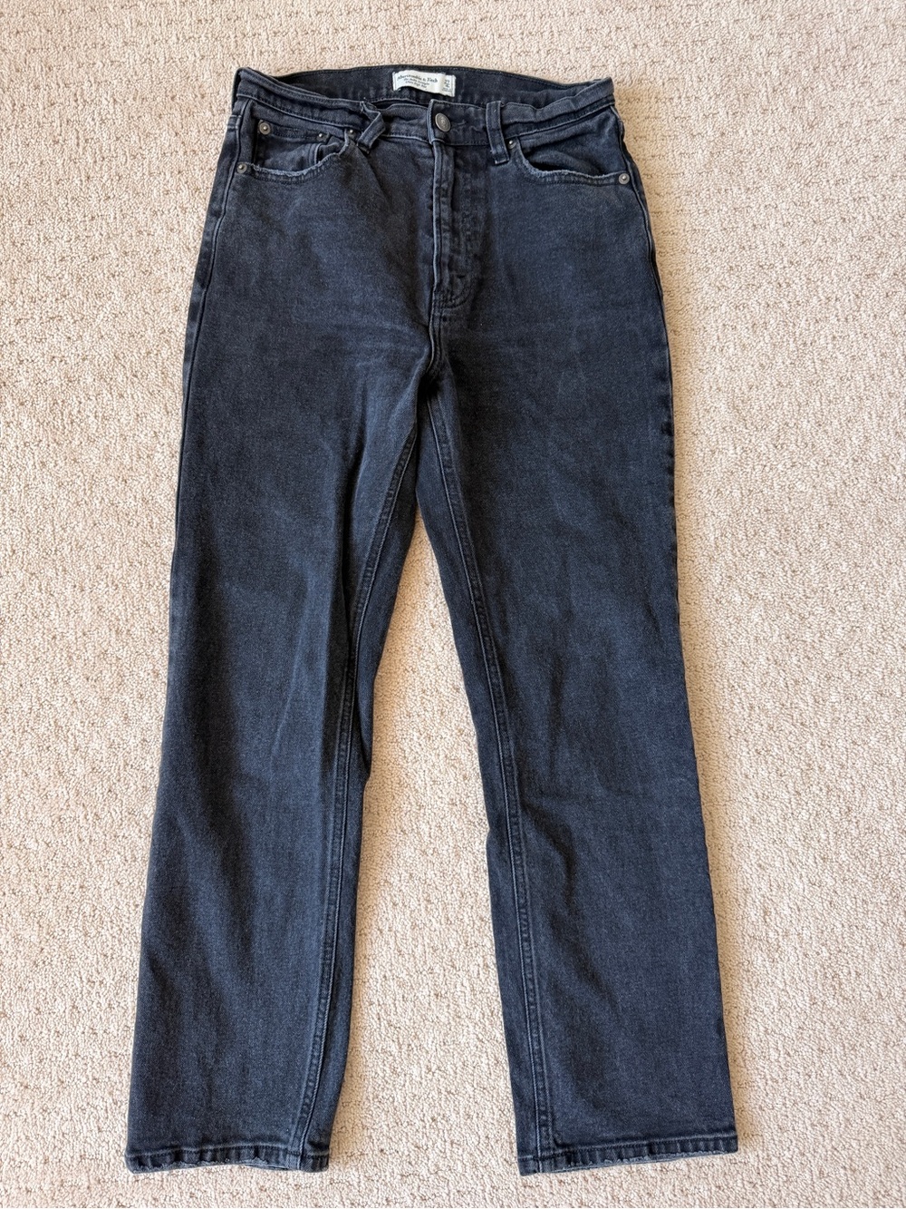 Abercrombie Black Straight-Leg Jeans